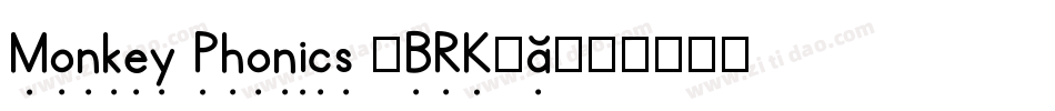 Monkey Phonics -BRK-1字体转换